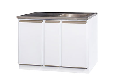 1200 sink unit with stainless steel sink top